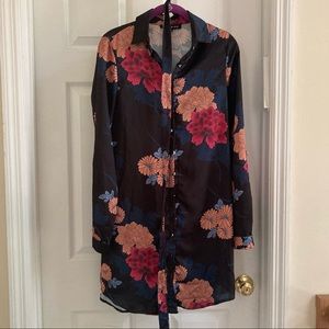 Parisian mini floral shirt dress Tall size small